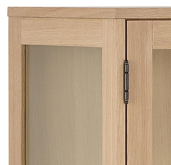 Actona Vitrína Marte 140 cm dub bielený