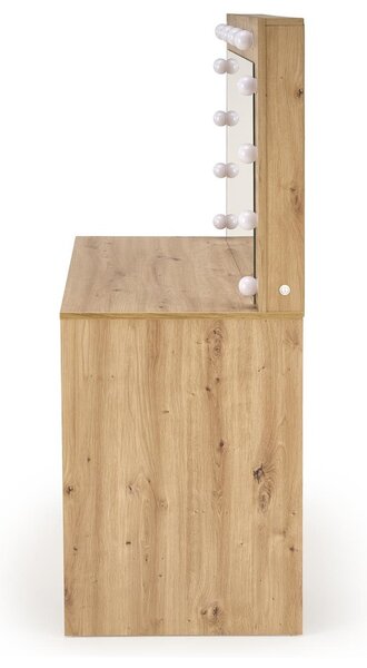 HALMAR Toaletný stolík HOLLYWOOD s LED osvetlením 120 cm dub artisan
