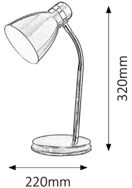Rabalux 4207 - Stolná lampa PATRIC 1xE14/40W/230V