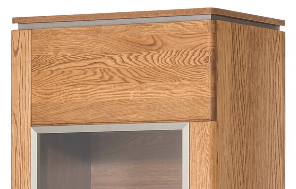 Szynaka Vitrína Montenegro 11 58 cm z masívu pravá dub Rustikal