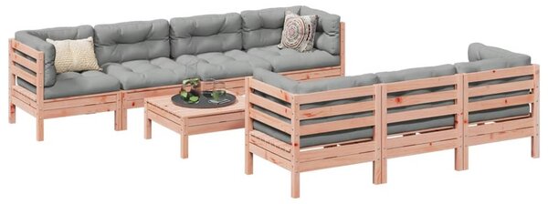 Maison Exclusive – 8-dielna záhradná sedacia súprava s vankúmi z masívneho dreva douglasky