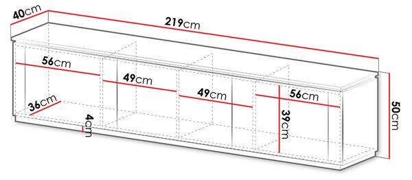 Televízny stolík FLUXA - tmavo béžový / tmavo béžový + zlatý