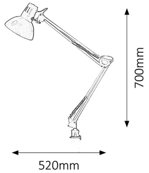 Rabalux 4216 - Stolná lampa ARNO 1xE27/60W/230V