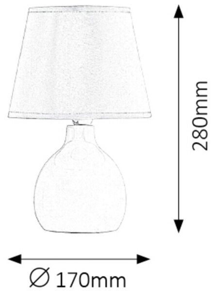 Rabalux 4477 - Stolná lampa INGRID 1xE14/40W/230V
