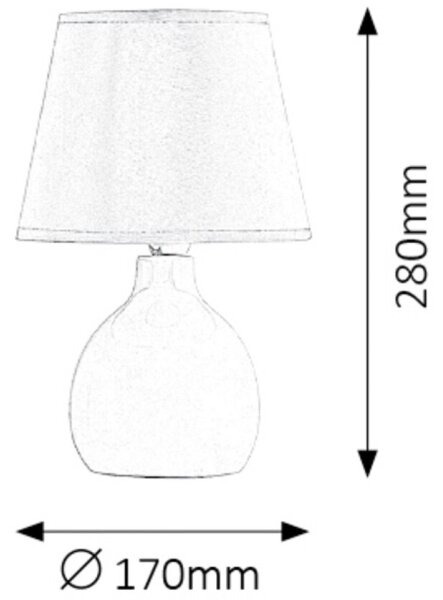 Rabalux 4476 - Stolná lampa INGRID 1xE14/40W/230V