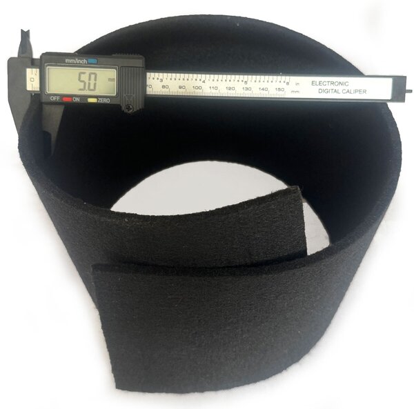 Technický filc 5 mm, farba čierna, metráž 150 cm