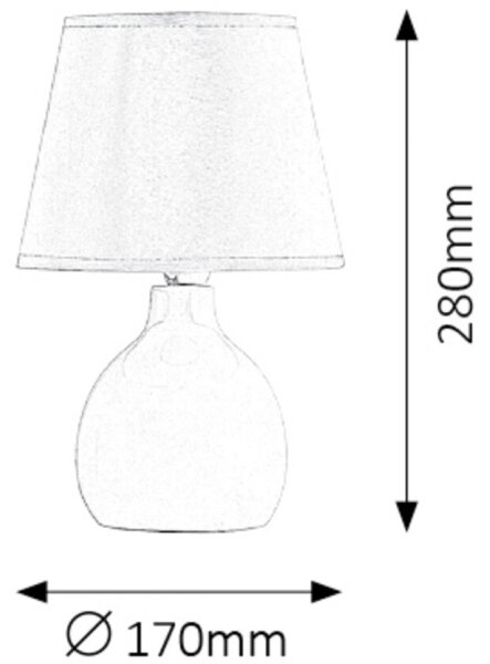 Rabalux 4478 - Stolná lampa INGRID 1xE14/40W/230V