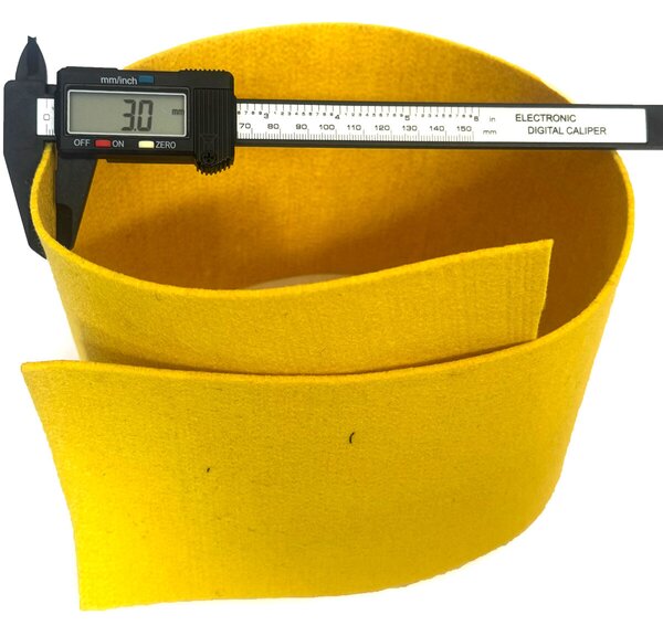 Technický filc 3 mm, farba žltá, metráž 150 cm