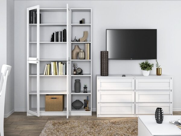 TP Living Vitrína PAPHOS 40 cm III biela