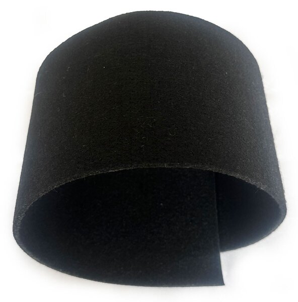Technický filc 4 mm, farba čierna, metráž 100 cm