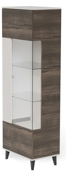 HALMAR Vitrína Random 60 cm orech/kašmír