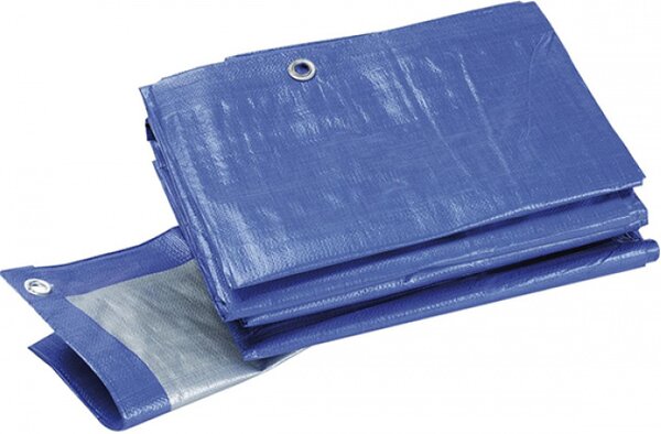 Schuller 46535 Látková plachta s očkami, modrá/sivá, cca 180gr. Veľkosť 3 x 4 m