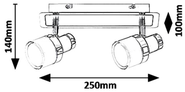 Rabalux 5022 - LED Bodové svietidlo HAROLD 2xLED/5W/230V IP44