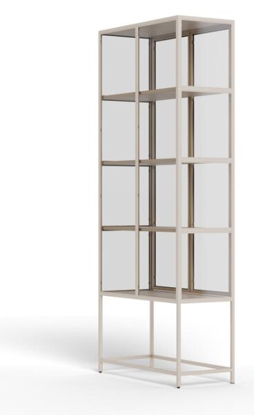Actona Vitrína Seaford 77x185,6 cm sivá
