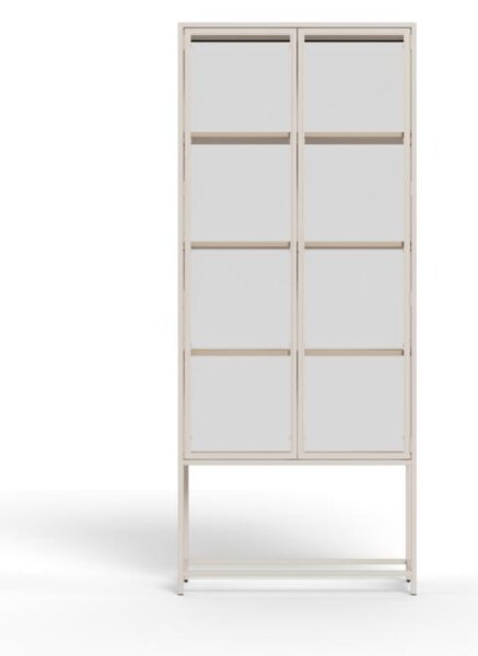 Actona Vitrína Seaford 77x185,6 cm sivá