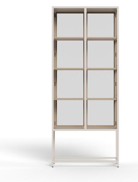 Actona Vitrína Seaford 77x185,6 cm sivá