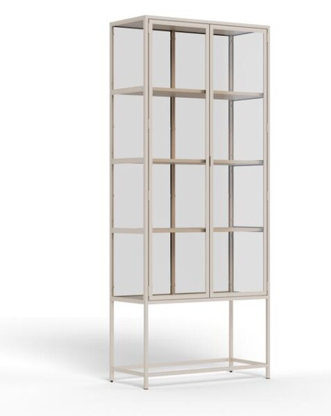Actona Vitrína Seaford 77x185,6 cm sivá