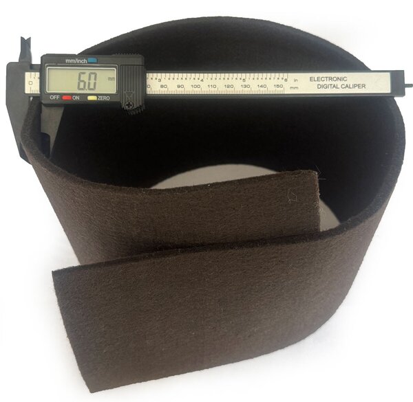 Technický filc 6 mm, farba Hnedá, metráž 155 cm