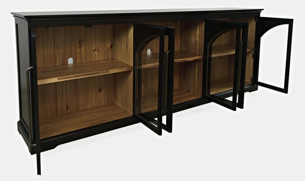 LivinHill Komoda Avola 244 cm z masivu černá
