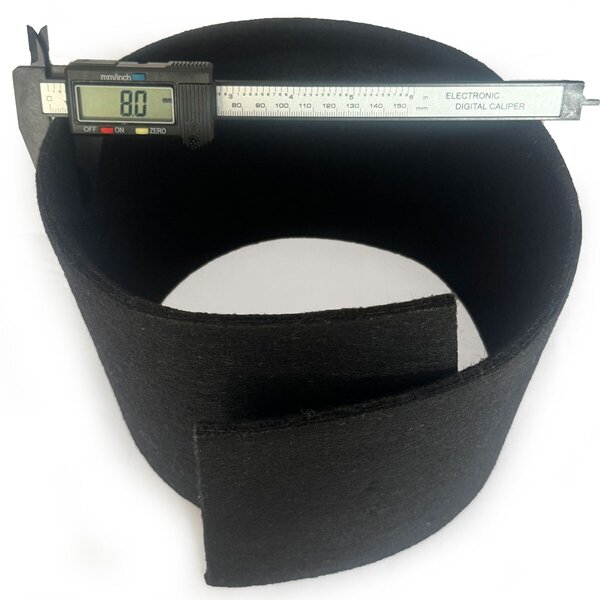 Technický filc 8 mm, farba čierna, metráž 160 cm