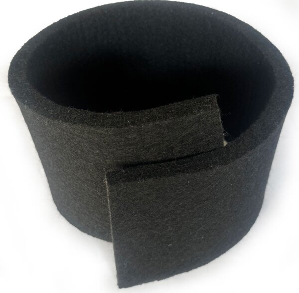 Technický filc 20 mm, farba čierna, metráž 100 cm
