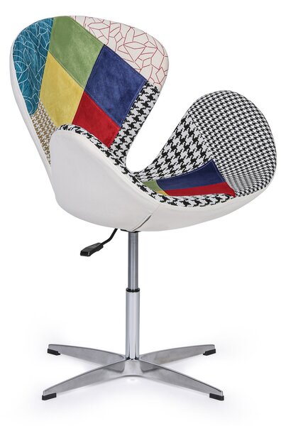 Otočné patchwork kreslo WING II