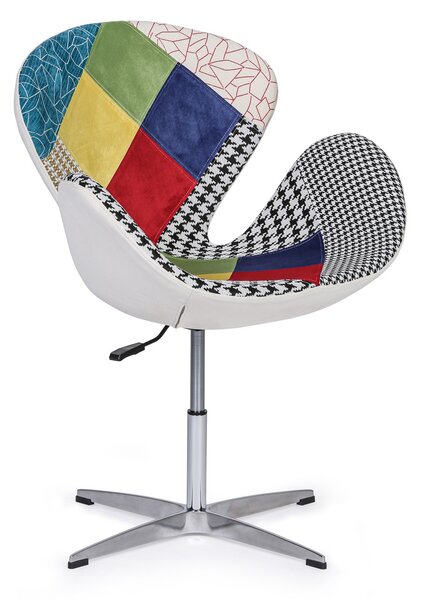 Otočné patchwork kreslo WING II
