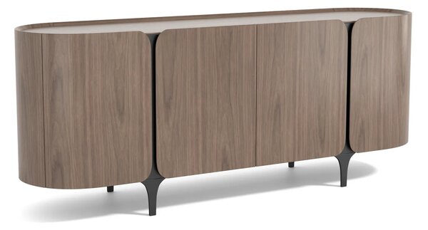 LivinHill Komoda Sileno 200 cm ořech/černá