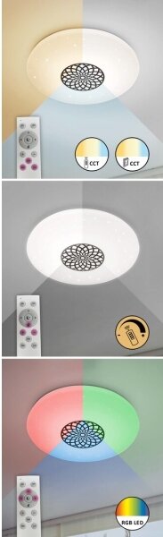 Rabalux 5364-LED RGB Stmievateľné stropné svietidlo OPHELIA LED/24W/230V Wi-Fi +DO