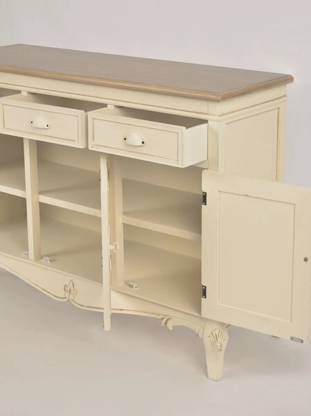 LivinHill Komoda Rimini 120 cm z masivu krémová