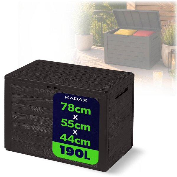 KADAX záhradný box "Grewena", záhradný box pre záhradu a terasu, záhradný box 190L