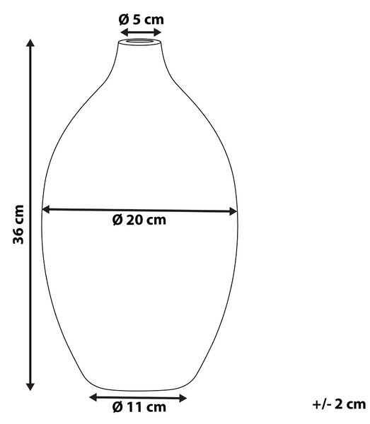 Dekoratívna váza čierna biela terakota 36 cm lesklý povrch moderný tradičný štýl obývačka doplnky