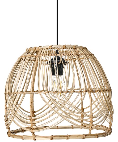 Závesná lampa prírodná ratanové tienidlo železný rám boho štýl ručná výroba osvetlenie
