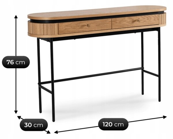 Vivaldi Konzolový stolek Beck 120 cm dub přírodní