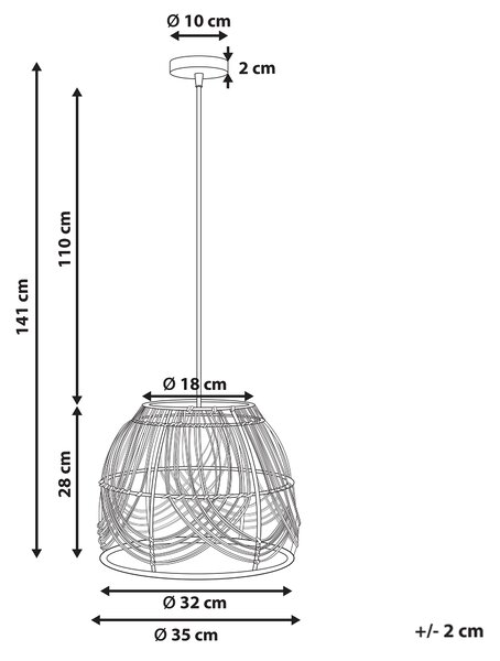 Závesná lampa prírodná ratanové tienidlo železný rám boho štýl ručná výroba osvetlenie