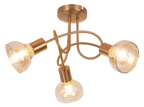 Rabalux 5548 - Prisadený luster HOLLY 3xE14/40W/230V zlatá