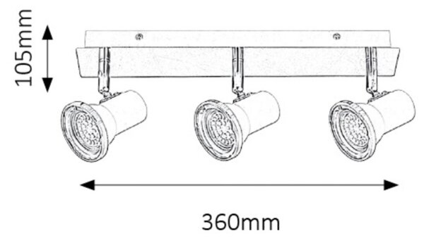 Rabalux 5499 - LED Kúpeľňové bodové svietidlo STEVE 3xGU10/4,5W/230V