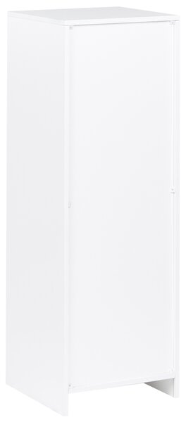 Knižnica s 3 policami biela drevotriesková doska 40 x 40 cm minimalistický štýl matná povrchová úprava regál na knihy