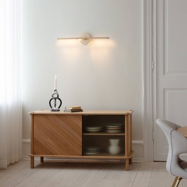 Nástenné LED svietidlo UMAGE Omni, mosadz, dĺžka 74 cm, Mosadz / zlato, Obývacia izba / jedáleň, kov, Dizajn