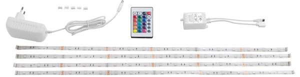LED pásik viacfarebný 16 farieb RGB 4 kusy 60 cm s diaľkovým ovládaním osvetlenie doplnky KALADAN