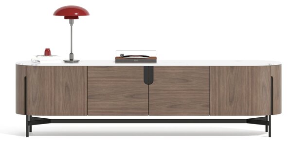 LivinHill TV stolek Silario 220 cm ořech/mramor