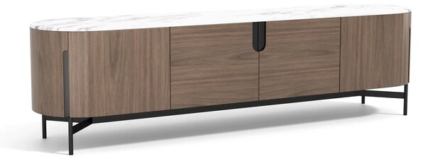 LivinHill TV stolek Silario 220 cm ořech/mramor