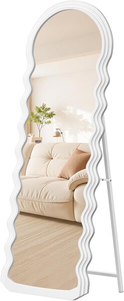SONGMICS Voľne stojace zrkadlo Standy 160 cm biele