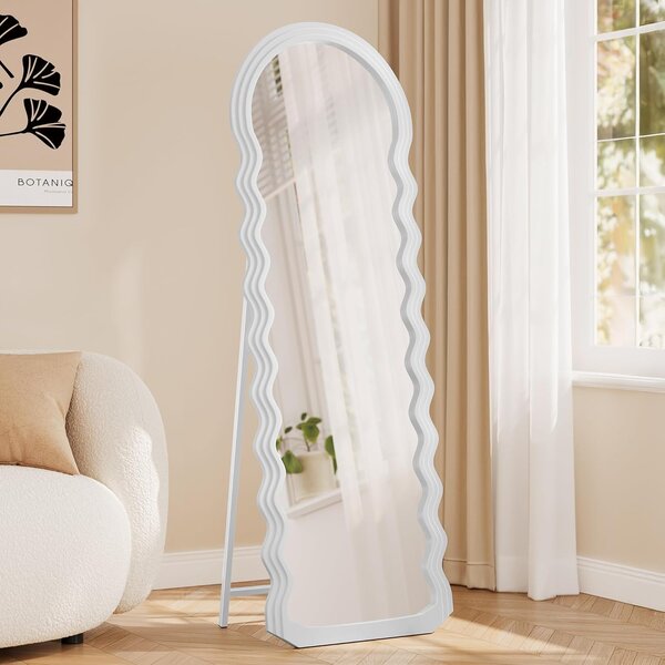 SONGMICS Voľne stojace zrkadlo Standy 160 cm biele