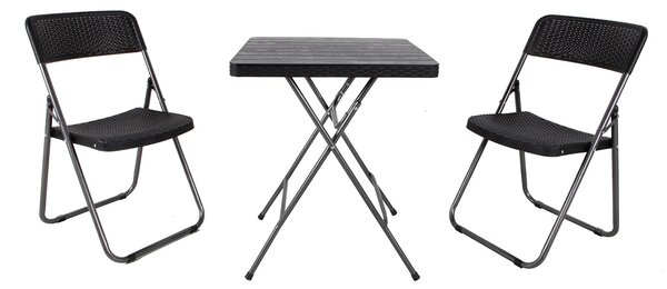 Linder Exclusiv Záhradná súprava BISTRO SET Čierny