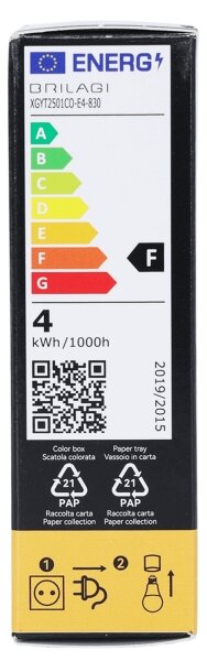LED žiarovka FILAMENT T25 E14/4W/230V 3000K - Brilagi