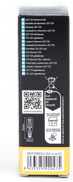 LED žiarovka FILAMENT T25 E14/4W/230V 3000K - Brilagi