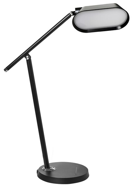 Stolná LED lampa čierna syntetický materiál so stmievačom a časovačom dotyková nastaviteľná moderná kancelária