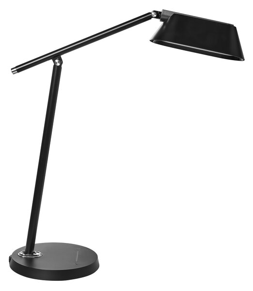 Stolná LED lampa čierna syntetický materiál so stmievačom a časovačom dotyková nastaviteľná moderná kancelária