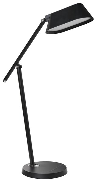 Stolná LED lampa čierna syntetický materiál so stmievačom a časovačom dotyková nastaviteľná moderná kancelária